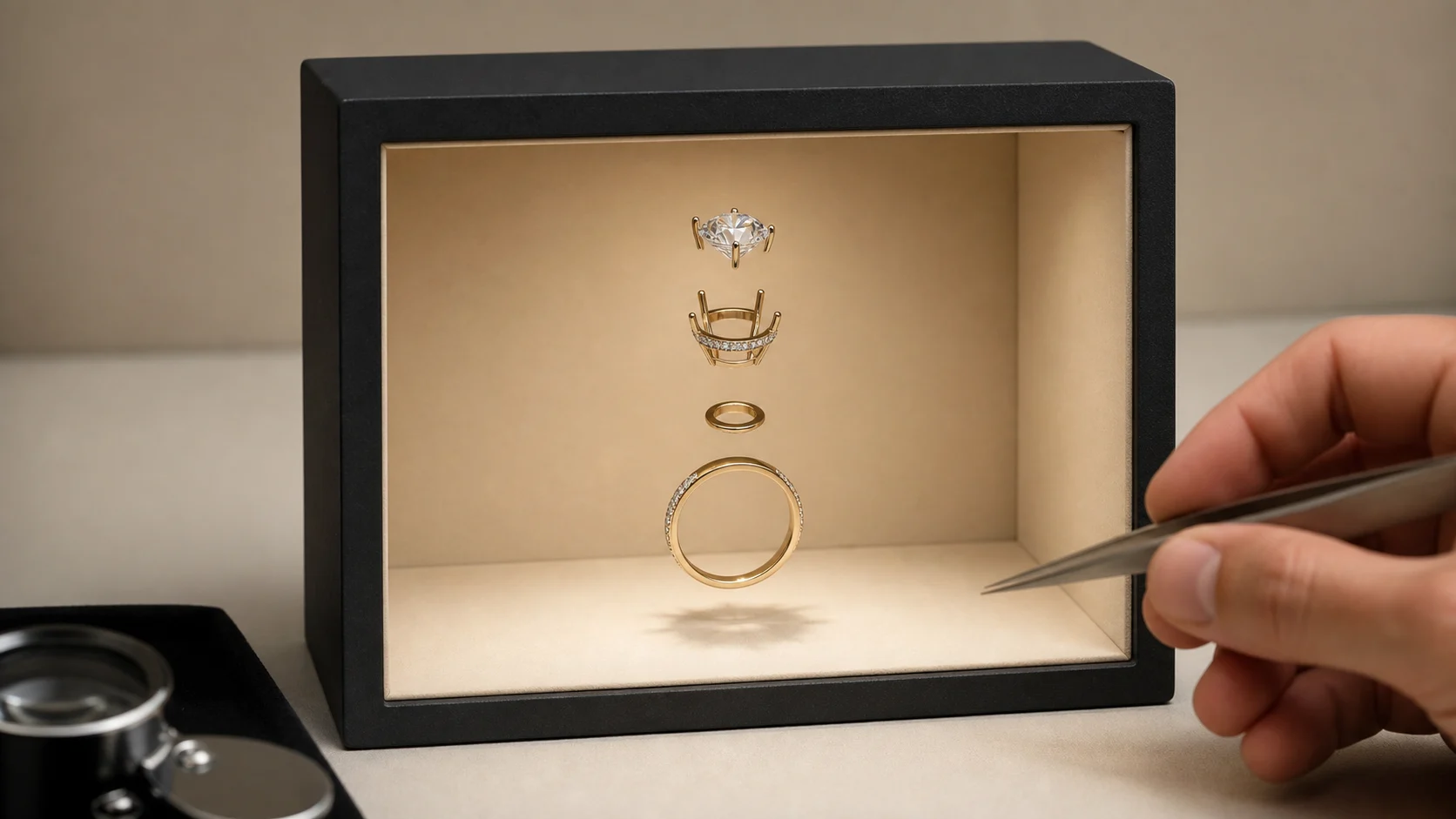 Compact exploded ring construction