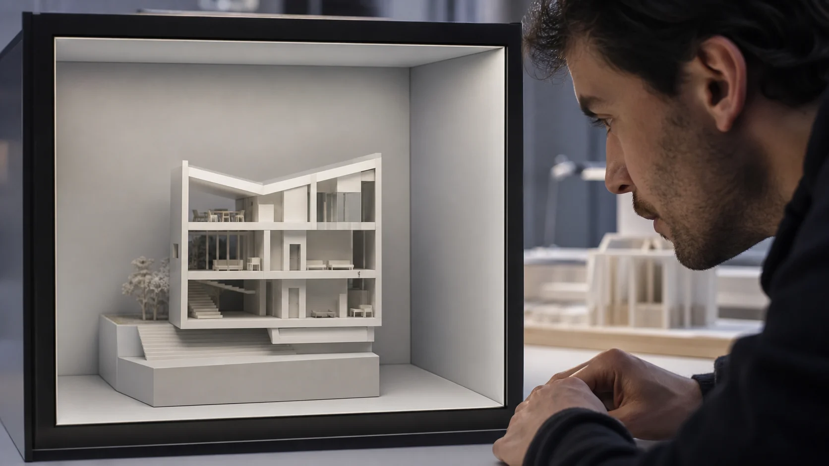Compact architectural sectional model
