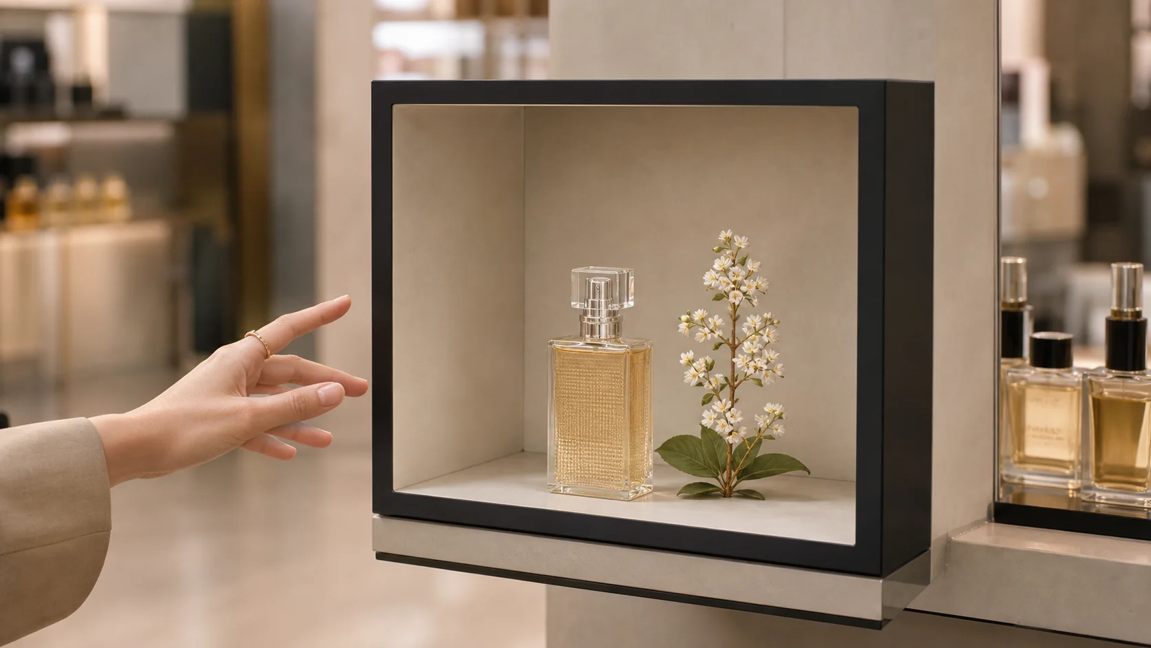 Compact fragrance presentation chamber