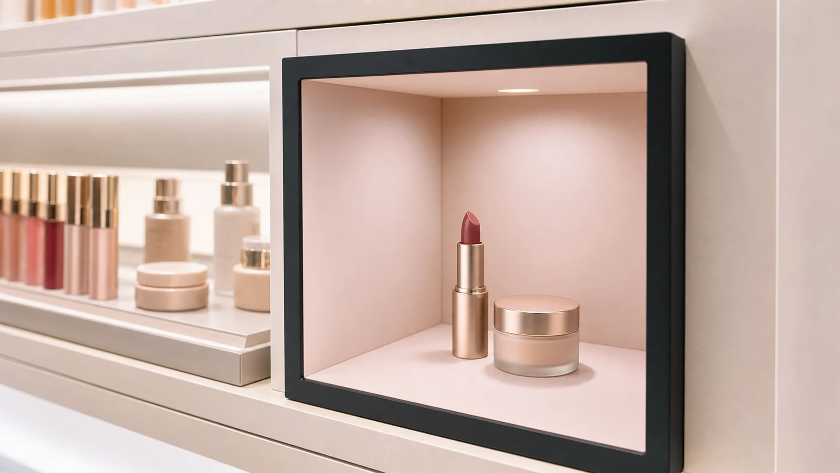 Compact beauty product chamber