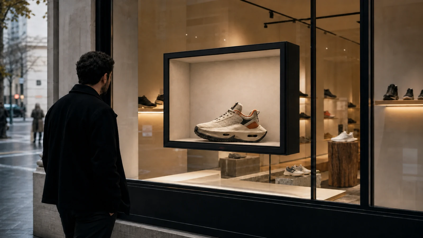 A product presentation composed for spatial display